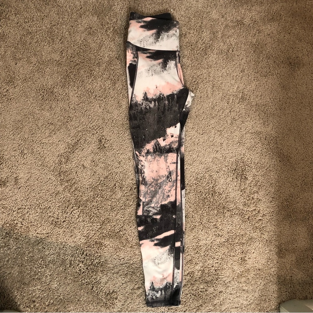 H&M Sport Leggings Grey White Pink Black Size XS —#036 - Picture 5 of 10